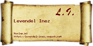 Levendel Inez névjegykártya